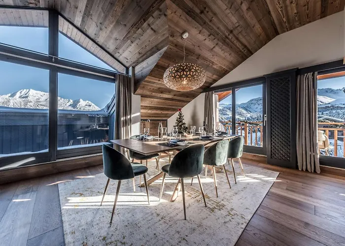 Duplex Skis Aux Pieds, 1850, 99m², 6 Pers., Cheminee, Balcons, Garage, Wifi - Fr-1-631-132 Apartman Courchevel